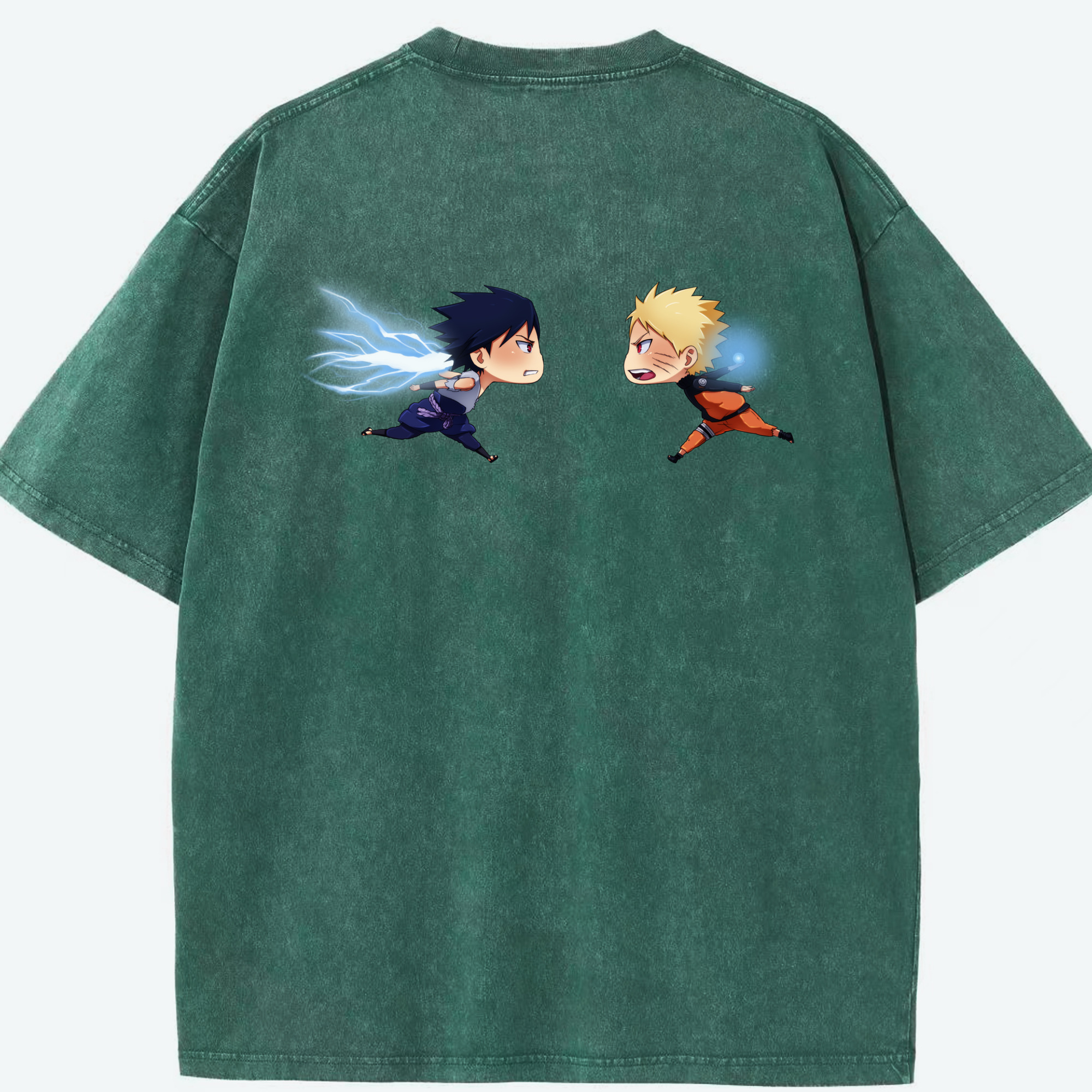 （画像用） NARUTO -ナルト- うずまき ナルト Uzumaki Naruto 綿100% ヴィンテージ風 半袖Tシャツ（背面プリント）